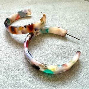 Speckled Hoop Earrings